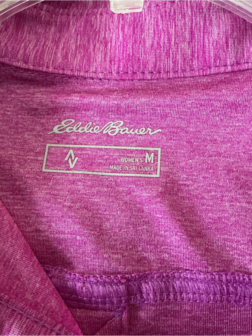 Eddie Bauer Travex Button Down Shirt Roll Tab Long Sleeve Top Purple Light M - Picture 8 of 11